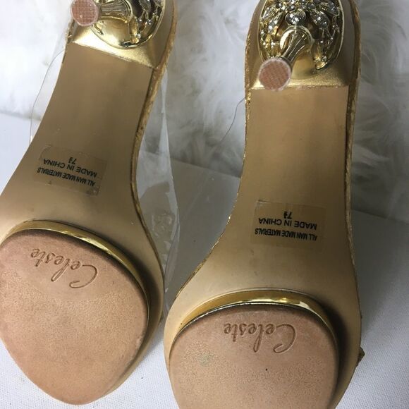 Celesta women’s gold straps sandals size 7.5 - Picture 11 of 11